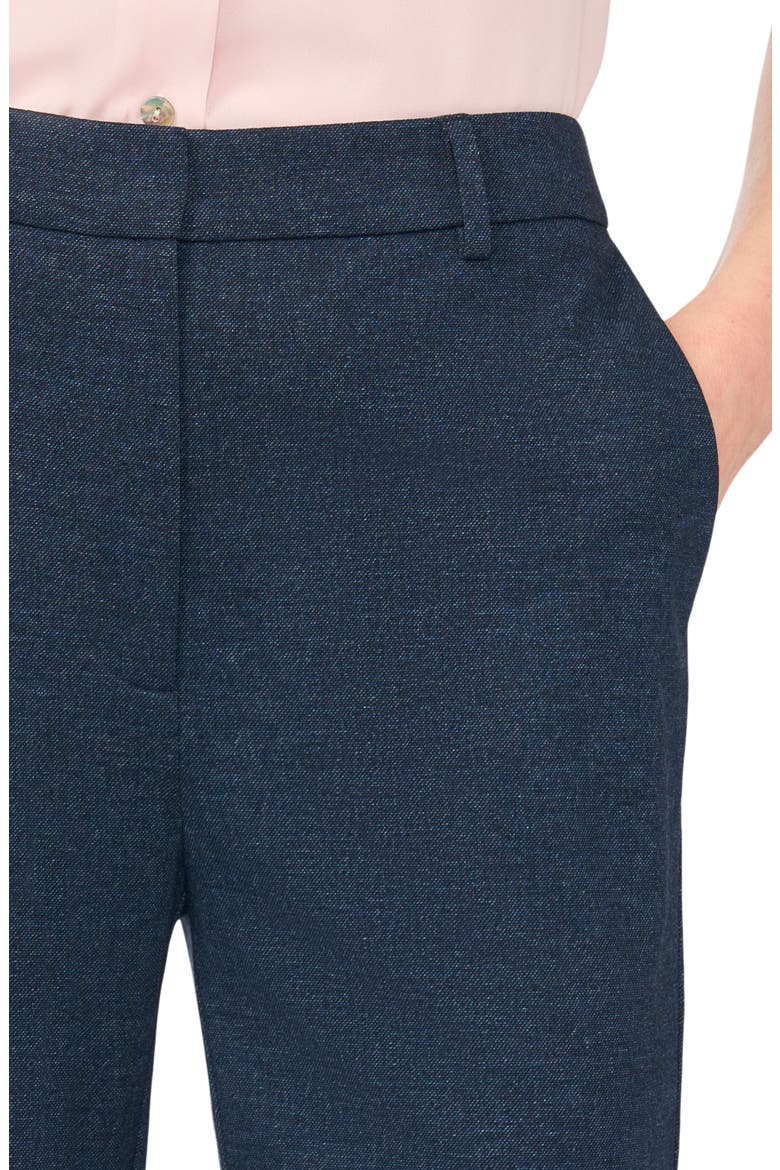 Tailored High Waist Crop Flare Leg Pants, Alternate, color, INDIGO NAVY