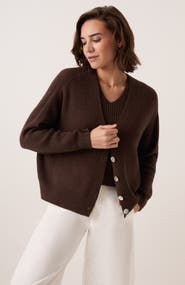 Celtic & Co. Slouchy Ribbed V-Neck Cardigan