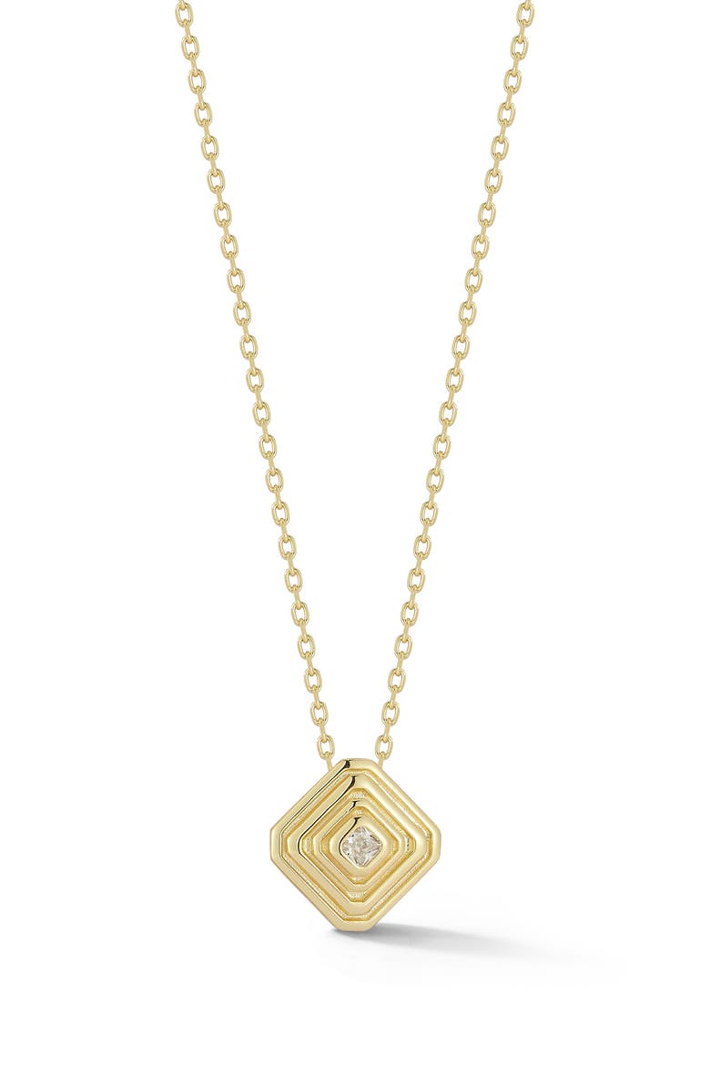 Cubic Zirconia Diamond Pendant Necklace, Main, color, GOLD