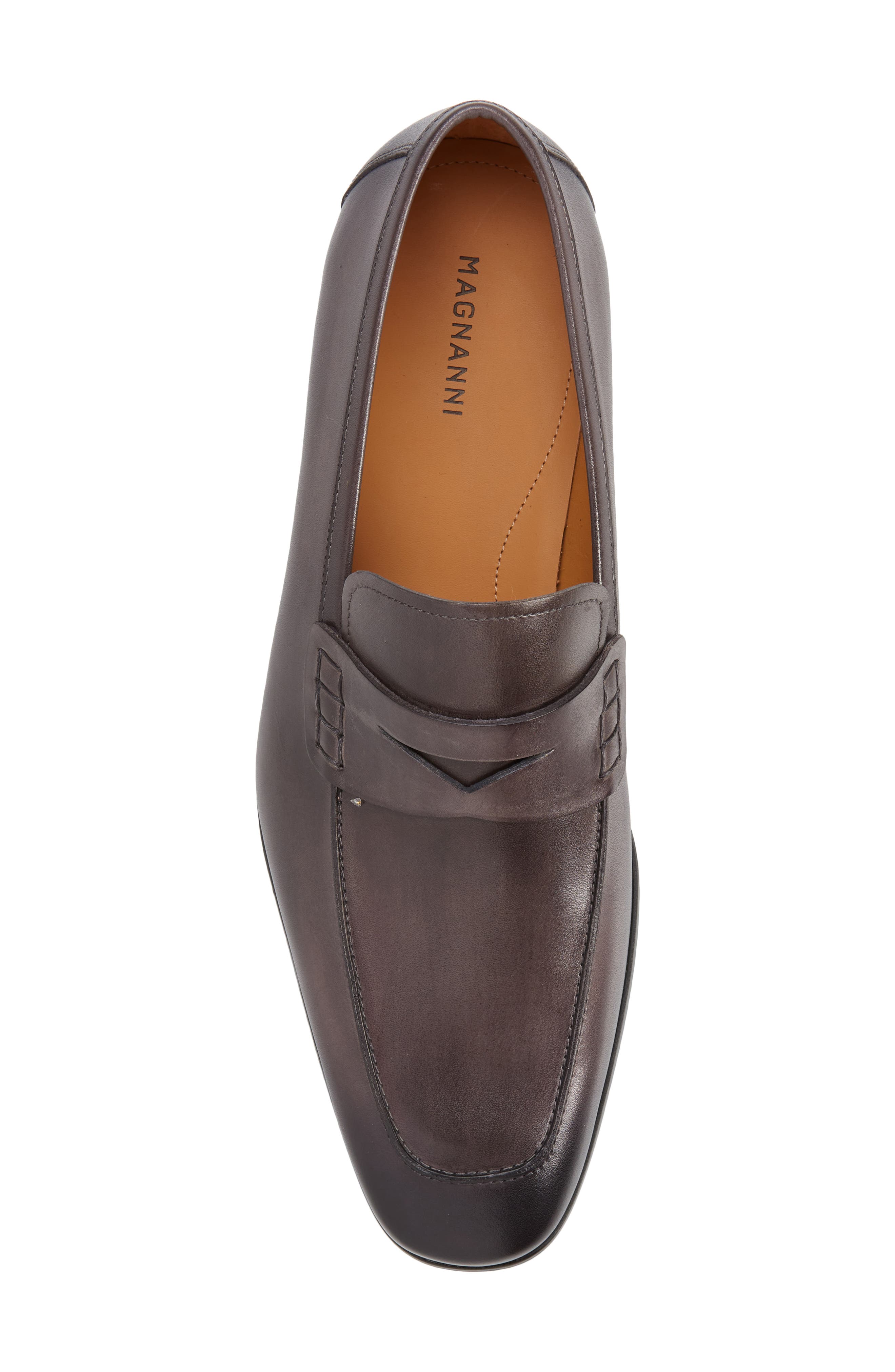 Ramiro II Apron Toe Penny Loafer, Alternate, color, GREY