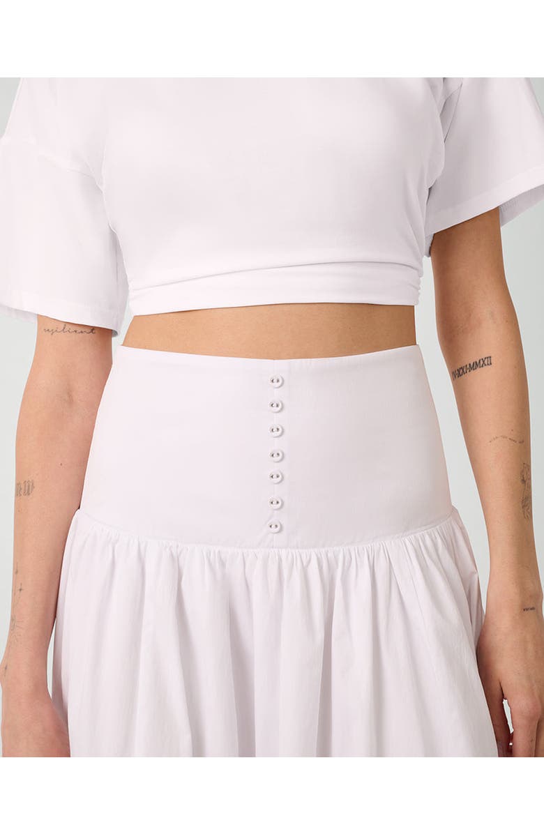 WeWoreWhat Drop Waist Maxi Skirt, Alternate, color, Classic White