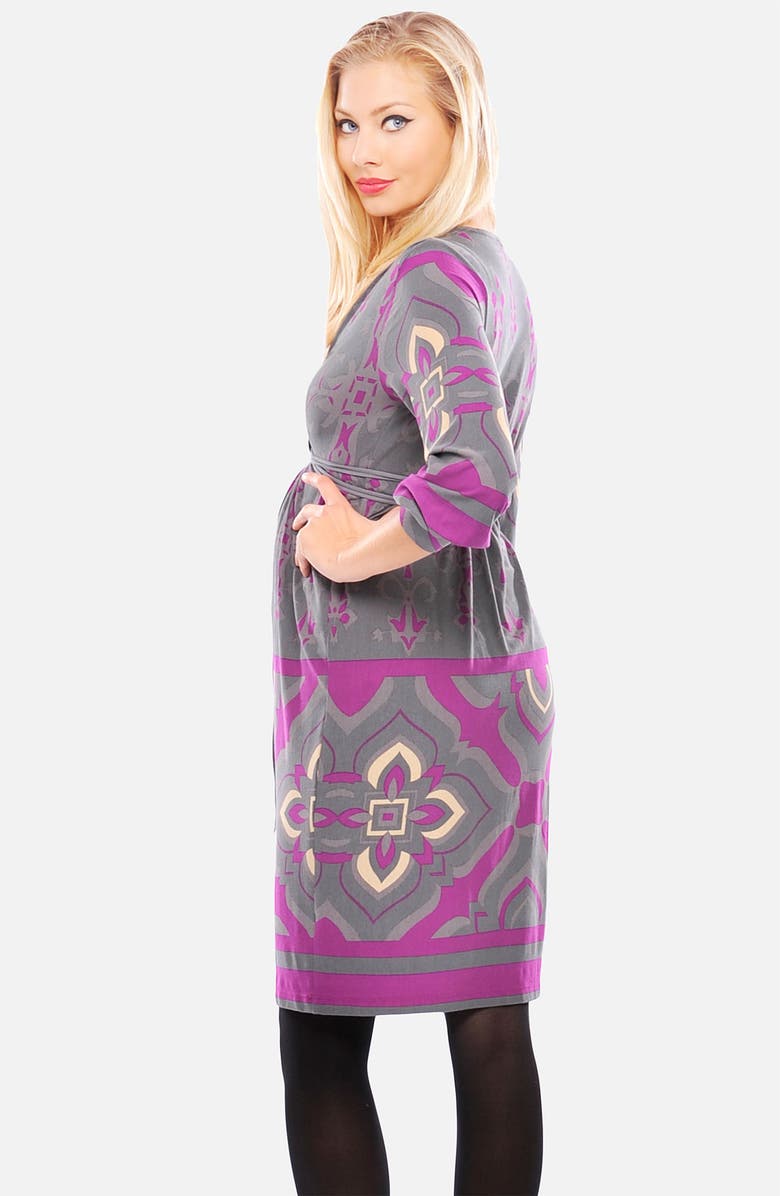 Olian Print Maternity Dress, Alternate, color,