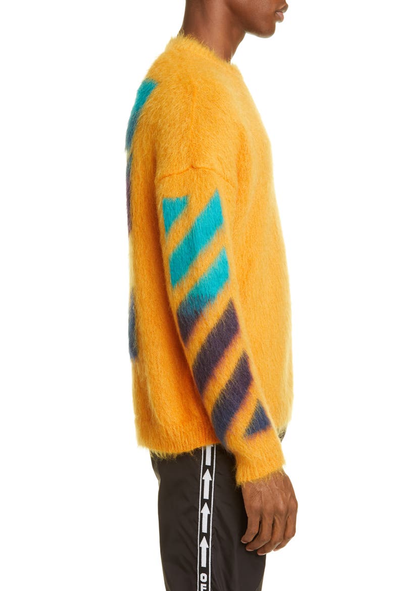 Brushed Mohair Blend Sweater, Alternate, color, ORANGE MULTICOLOR