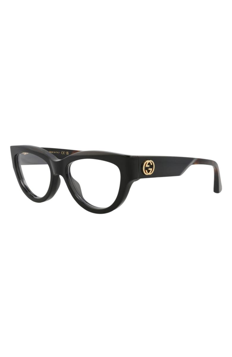 Gucci Optical Glasses, Alternate, color, Black Havana Transparent