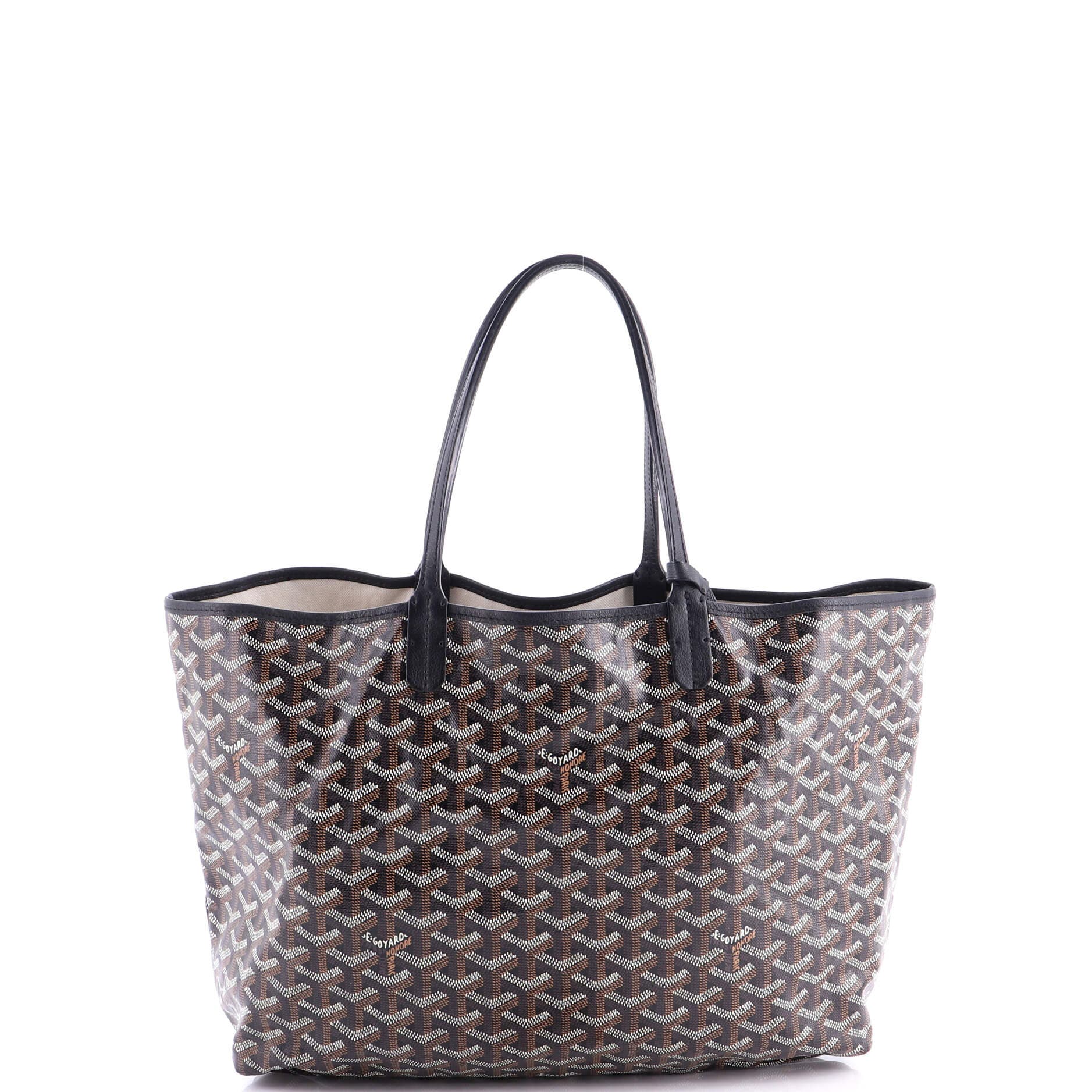 Pre-Owned Goyard Saint Louis Tote Coated Canvas GM, Main, color, Black