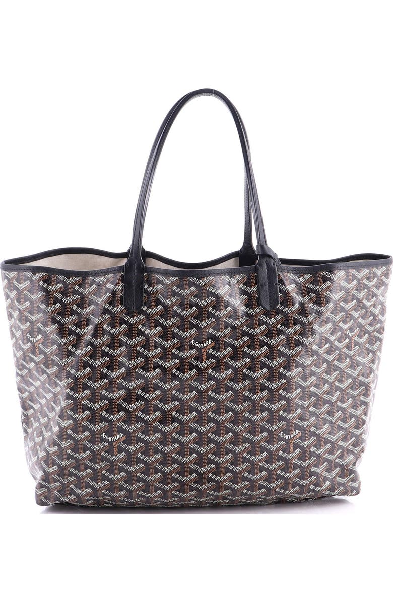 Pre-Owned Goyard Saint Louis Tote Coated Canvas GM, Main, color, Black