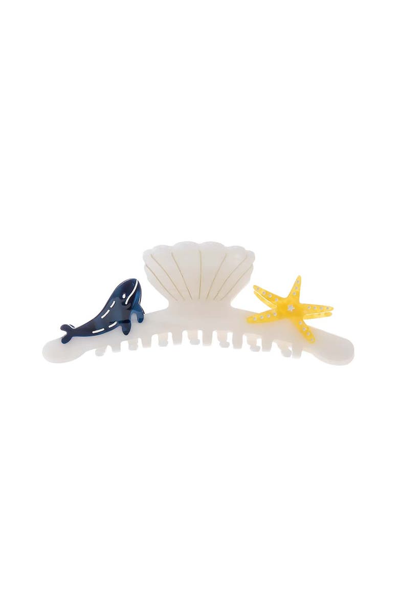BY ADINA EDEN Coastal Hair Claw Clip, Main, color, White