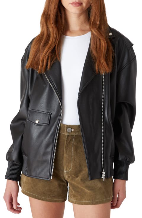 Faux Leather Moto Jacket