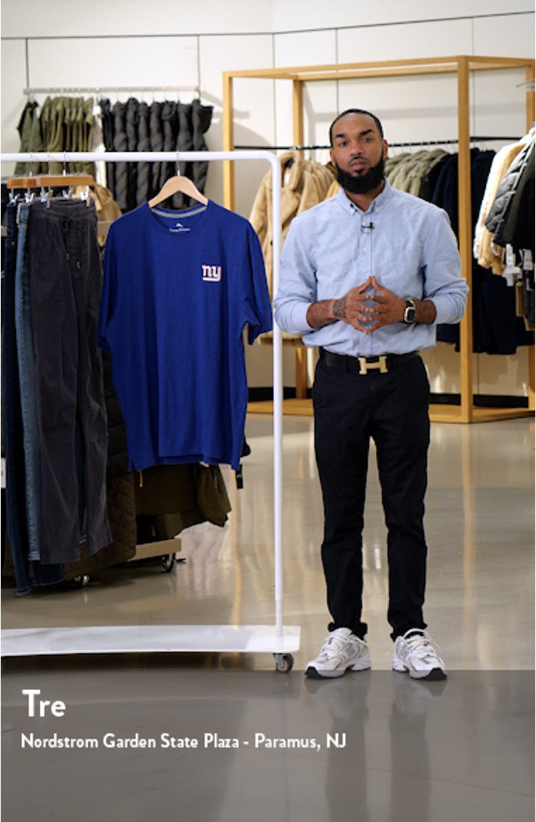 Men's Tommy Bahama Royal New York Giants Bali Beach T-Shirt, sales video thumbnail