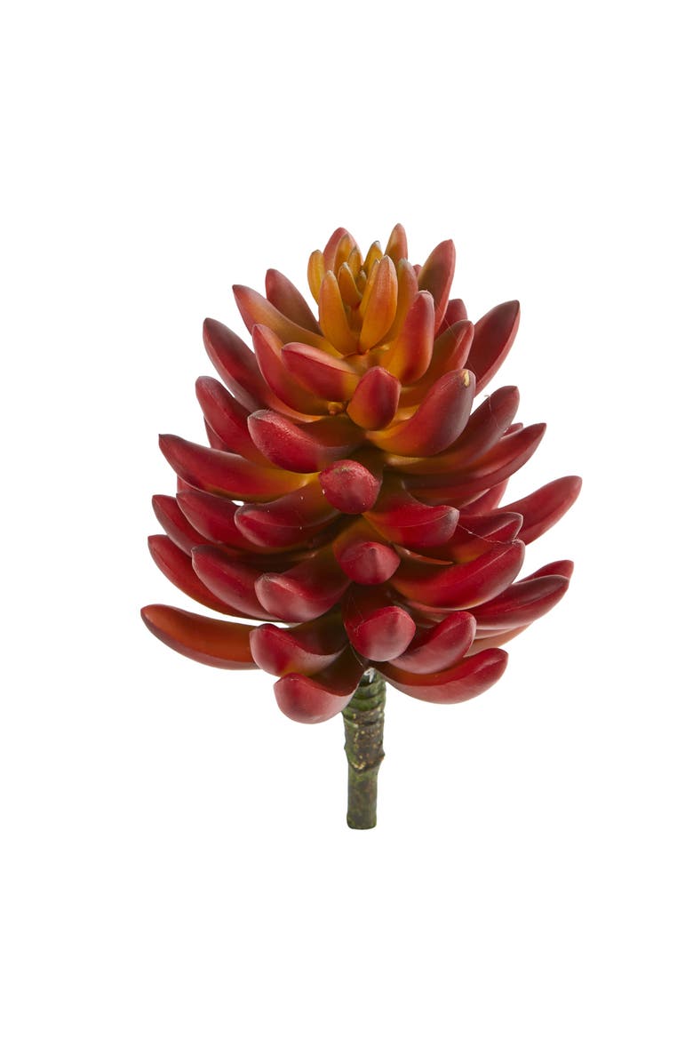 NEARLY NATURAL 7.5-in Succulent Artificial Plant, Main, color, Orange