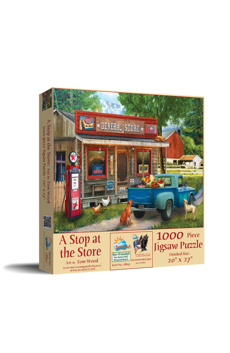 Sunsout A Stop at the Store 1000 piece Jigsaw Puzzle for Adults, Main, color, Multicolor