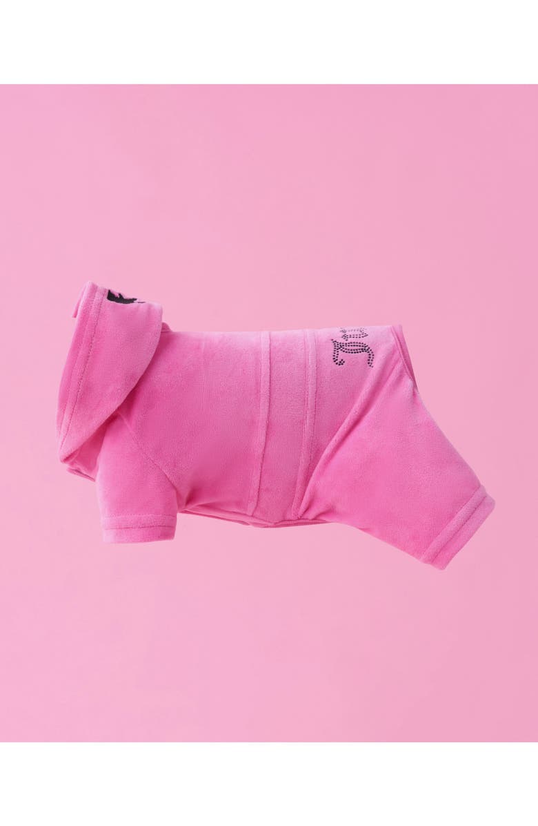 Juicy Couture Velour Dog Tracksuit, Alternate, color, Hot Pink