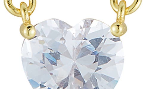 Chloe & Madison Chloe And Madison Heart Cut Cubic Zirconia Pendant Necklace In Gold
