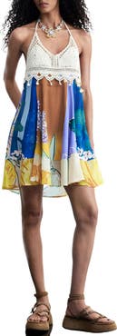 Desigual Sleeveless Crochet Minidress