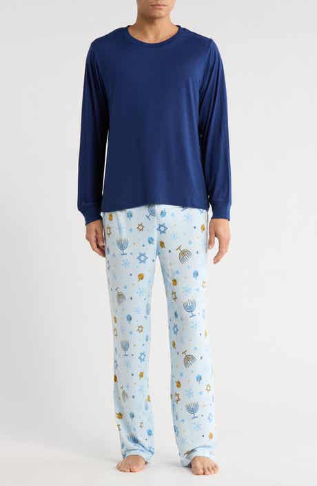 JACLYN Dad Matching Family Hanukkah Print Shirt & Pants Pajamas