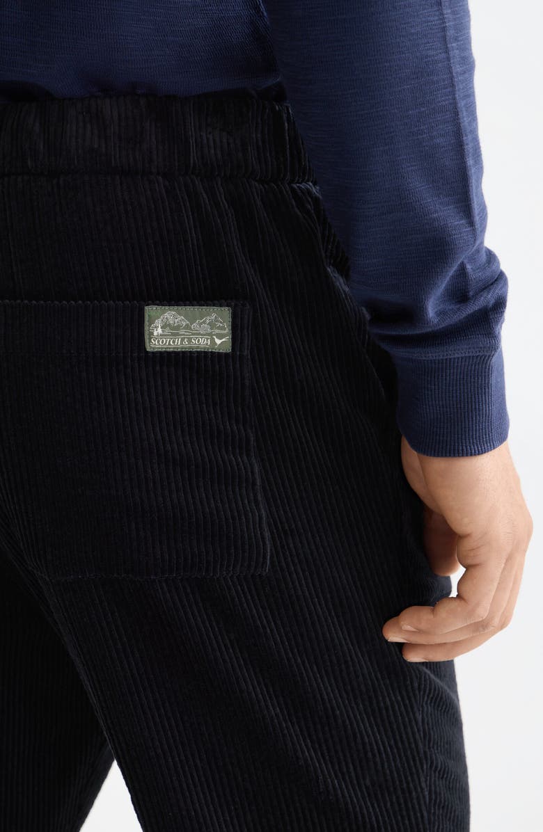 Scotch & Soda Fave Loose Tapered Cotton Corduroy Joggers, Alternate, color, Anthracite