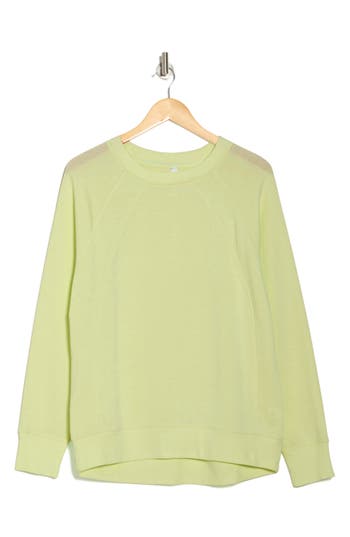 Zella Drew Crewneck Sweatshirt In Green Limecream