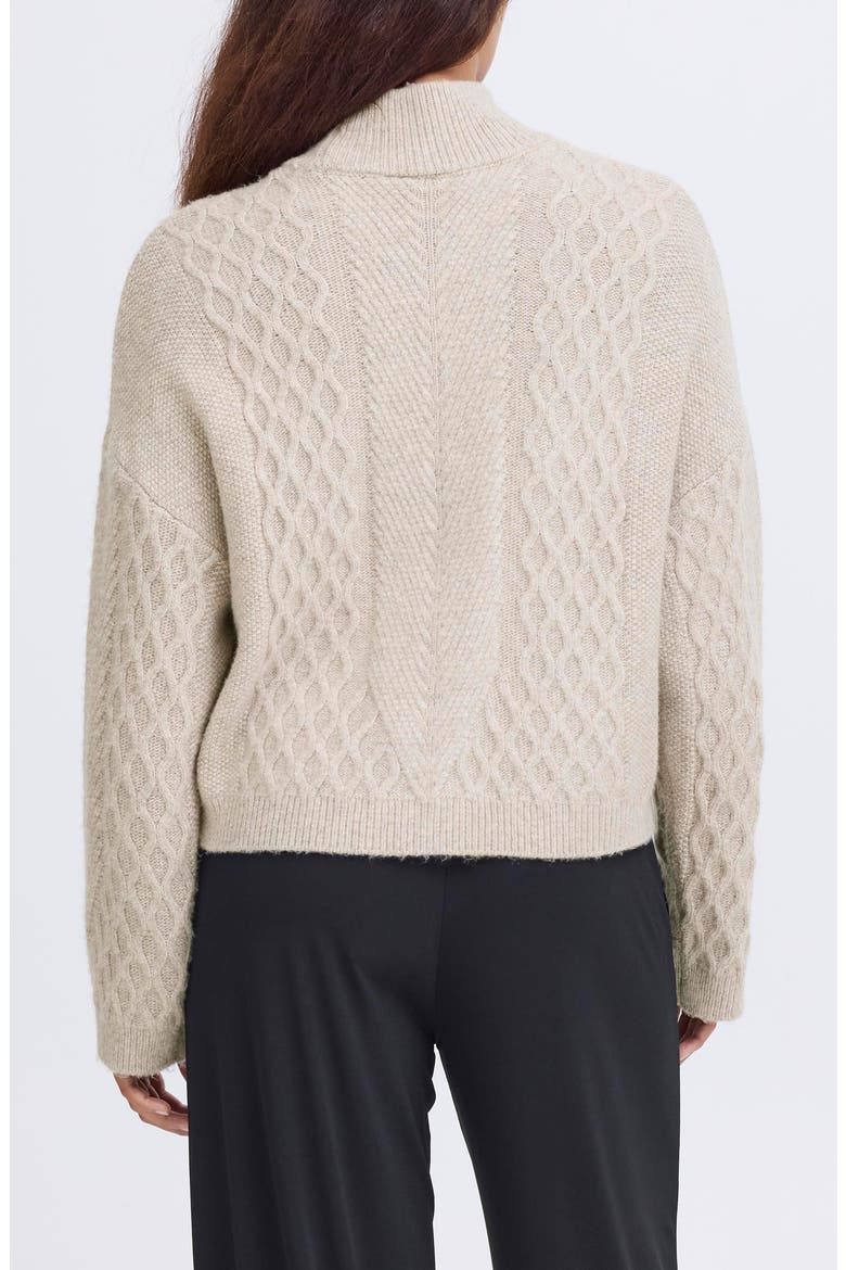 Knit Mock Neck Sweater, Alternate, color, OATMEAL
