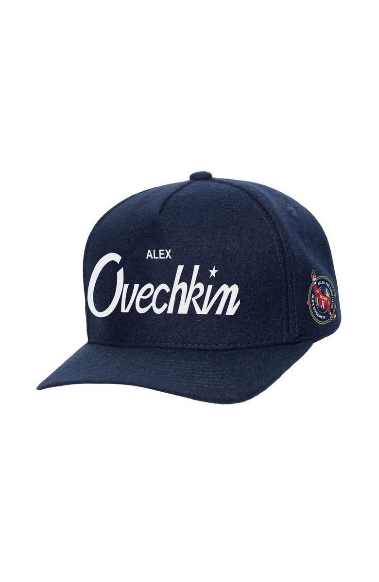 Mitchell & Ness Men's Mitchell & Ness Alexander Ovechkin Navy Washington Capitals All Time Goals Pro Crown Adjustable Hat, Main, color, Navy