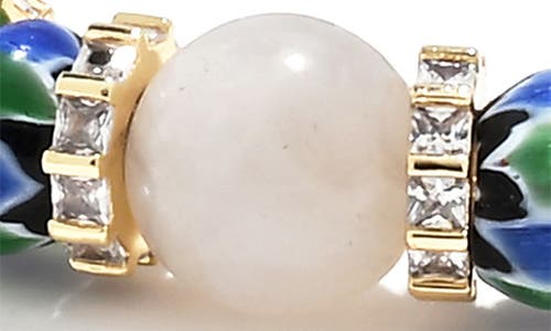 Eye Candy Los Angeles Liam Stretch Bracelet With Golden Spacers In Multi