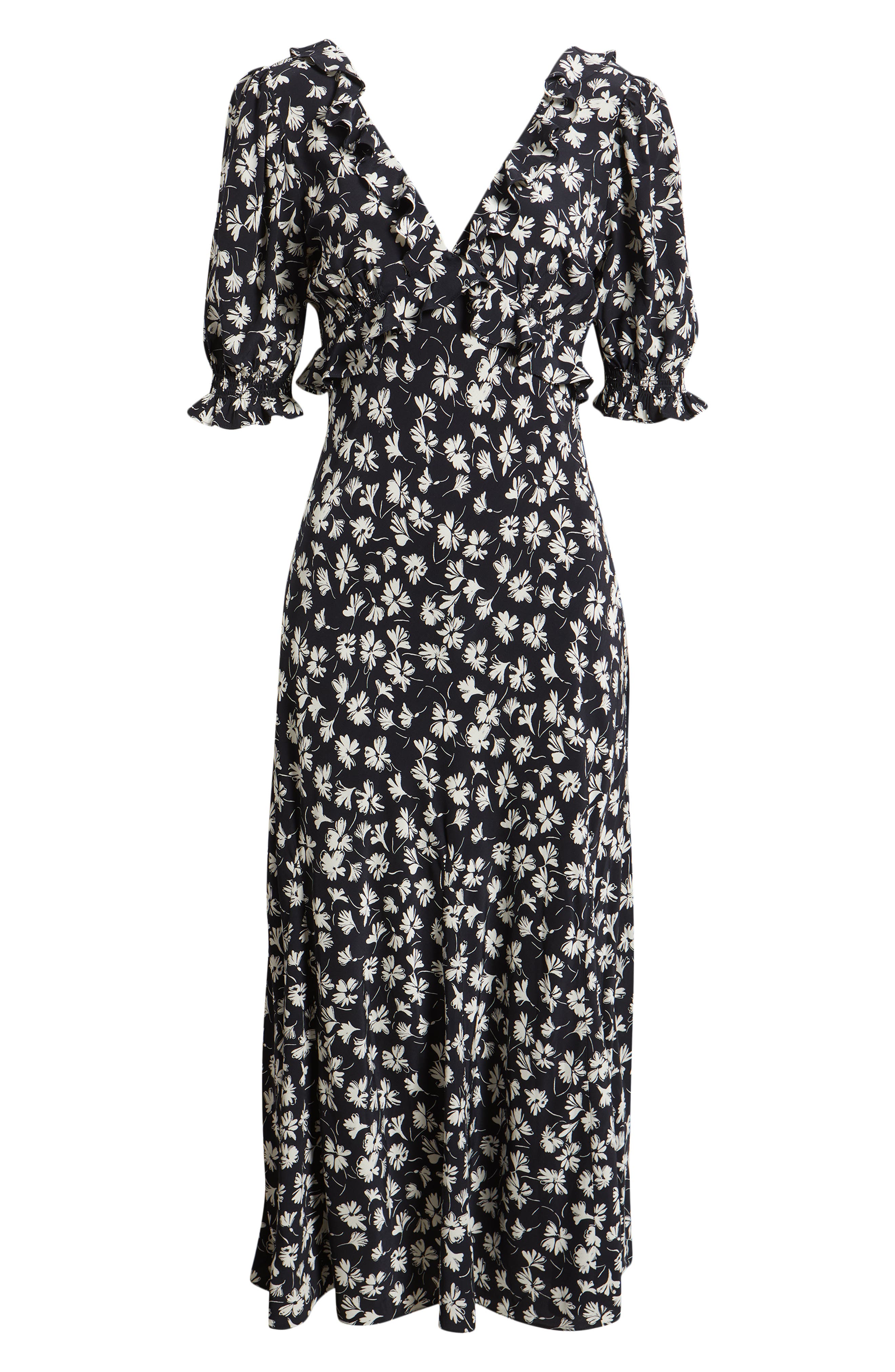Rails Women's Annmarie Floral Chiffon Midi Dress - Black