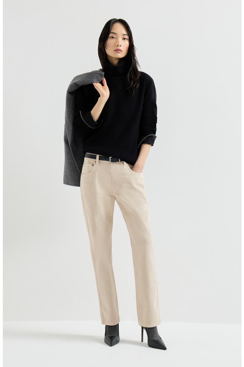 Cashmere English rib sweater, Alternate, color, Black