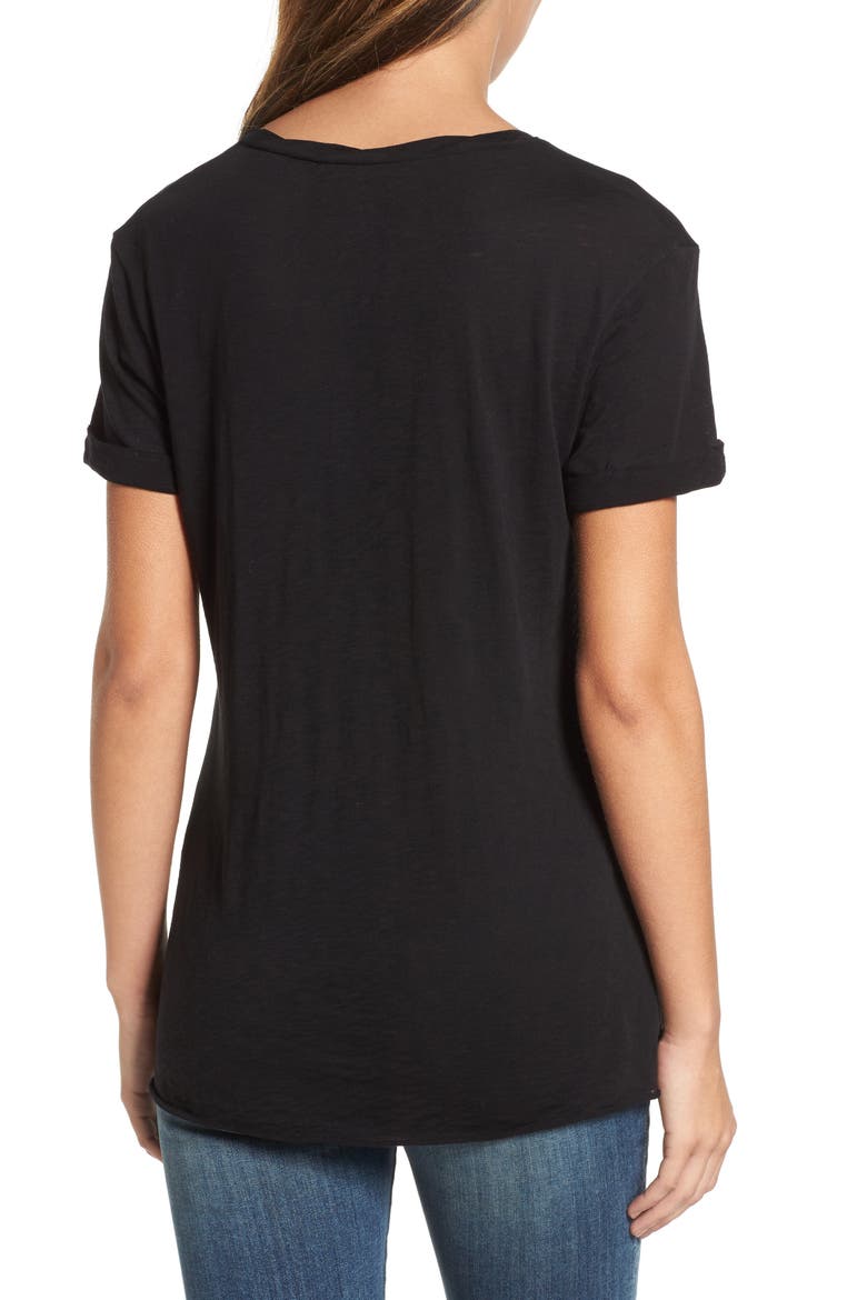 Knotted Tee, Alternate, color, BLACK