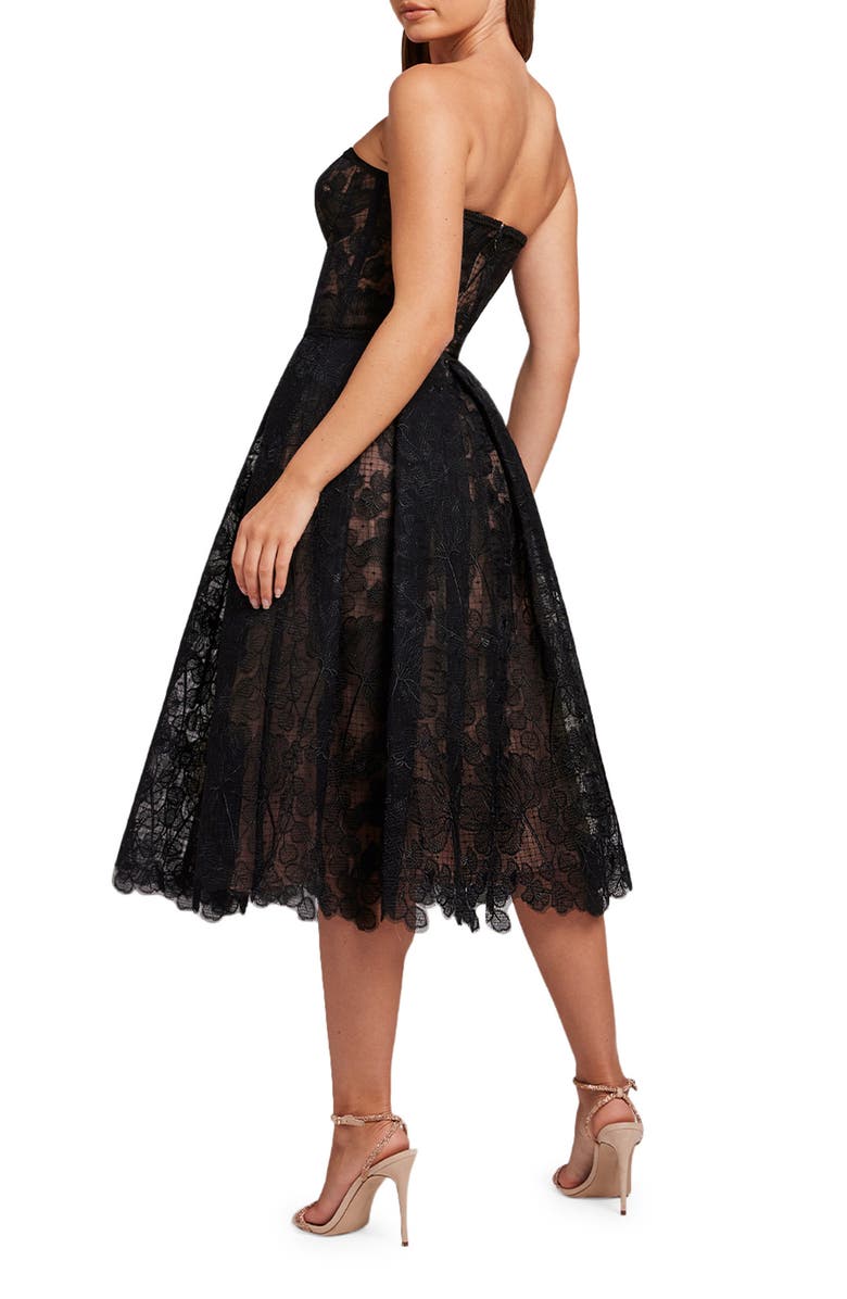 NADINE MERABI Olivia Strapless Lace Dress, Alternate, color, 