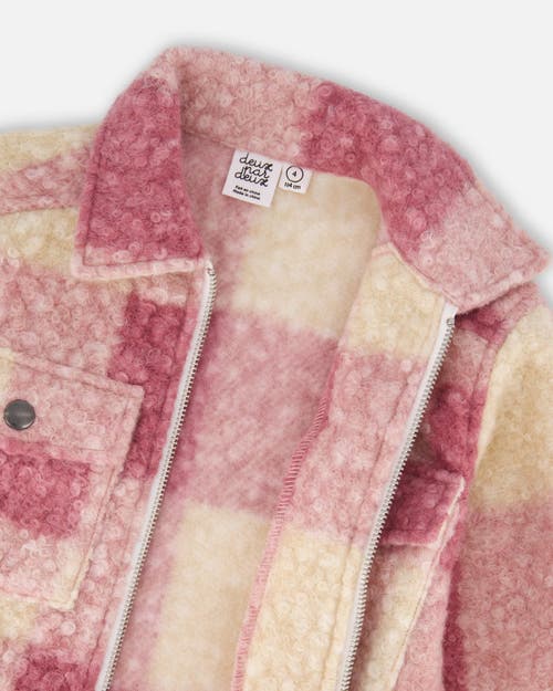 Deux Par Deux Zipped Plaid Overshirt