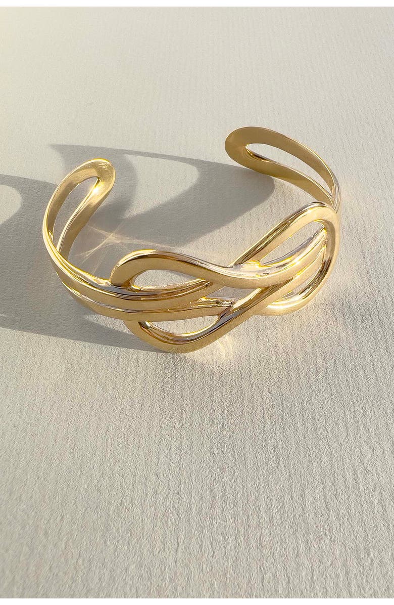 Astor & Orion Hecate's Knot Cuff, Alternate, color, Gold