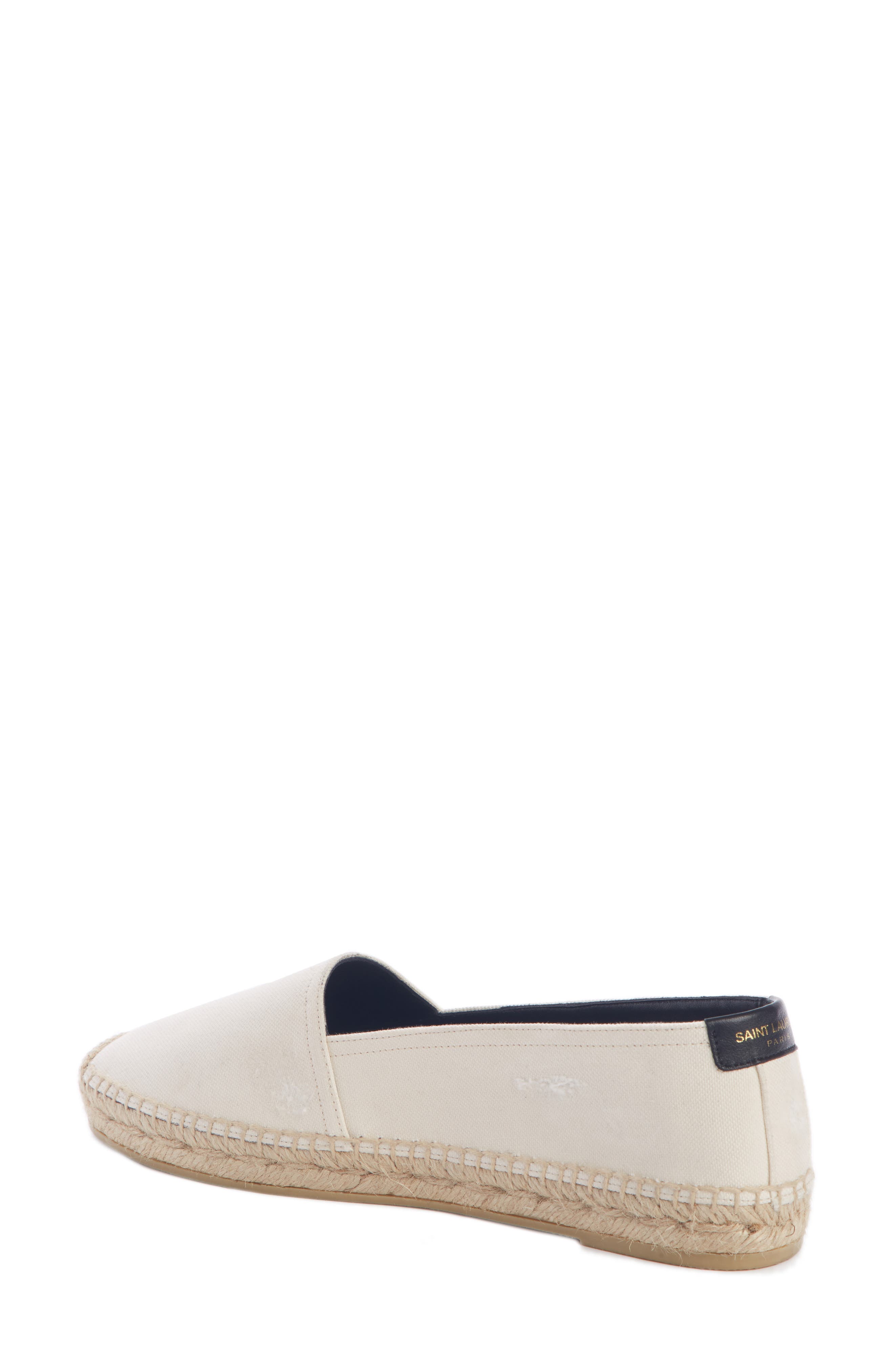 Saint Laurent Logo Embroidered Espadrille, Alternate, color, 