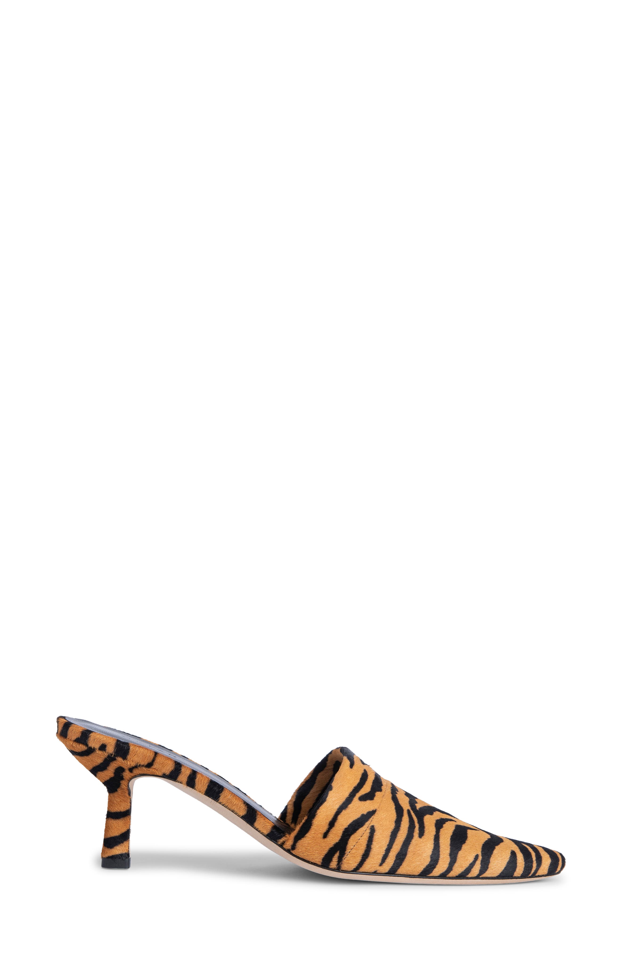 By Far Cynthia Genuine Calf Hair Pointed Toe Mule, Alternate, color, 