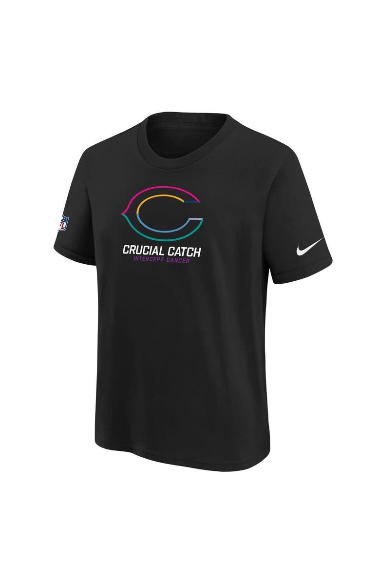 Nike Youth Nike  Black Chicago Bears 2024 NFL Crucial Catch T-Shirt, Alternate, color, Black