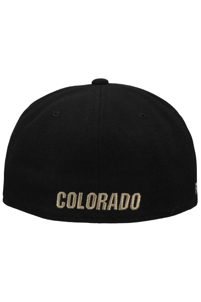 Men's Nike Black Colorado Buffaloes Prime Pro Flat Brim Fitted Hat, Alternate, color, Black