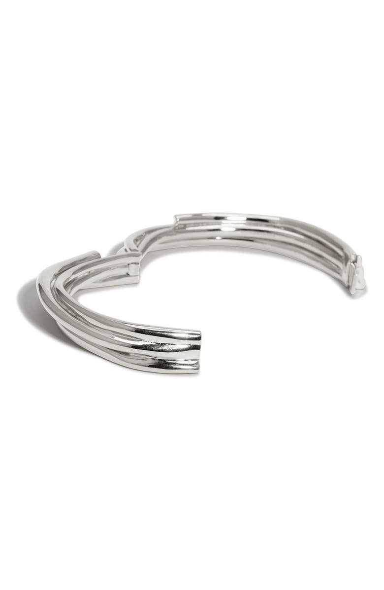 COMPLETEDWORKS Coil Hinged Bangle, Alternate, color, Silver Plated
