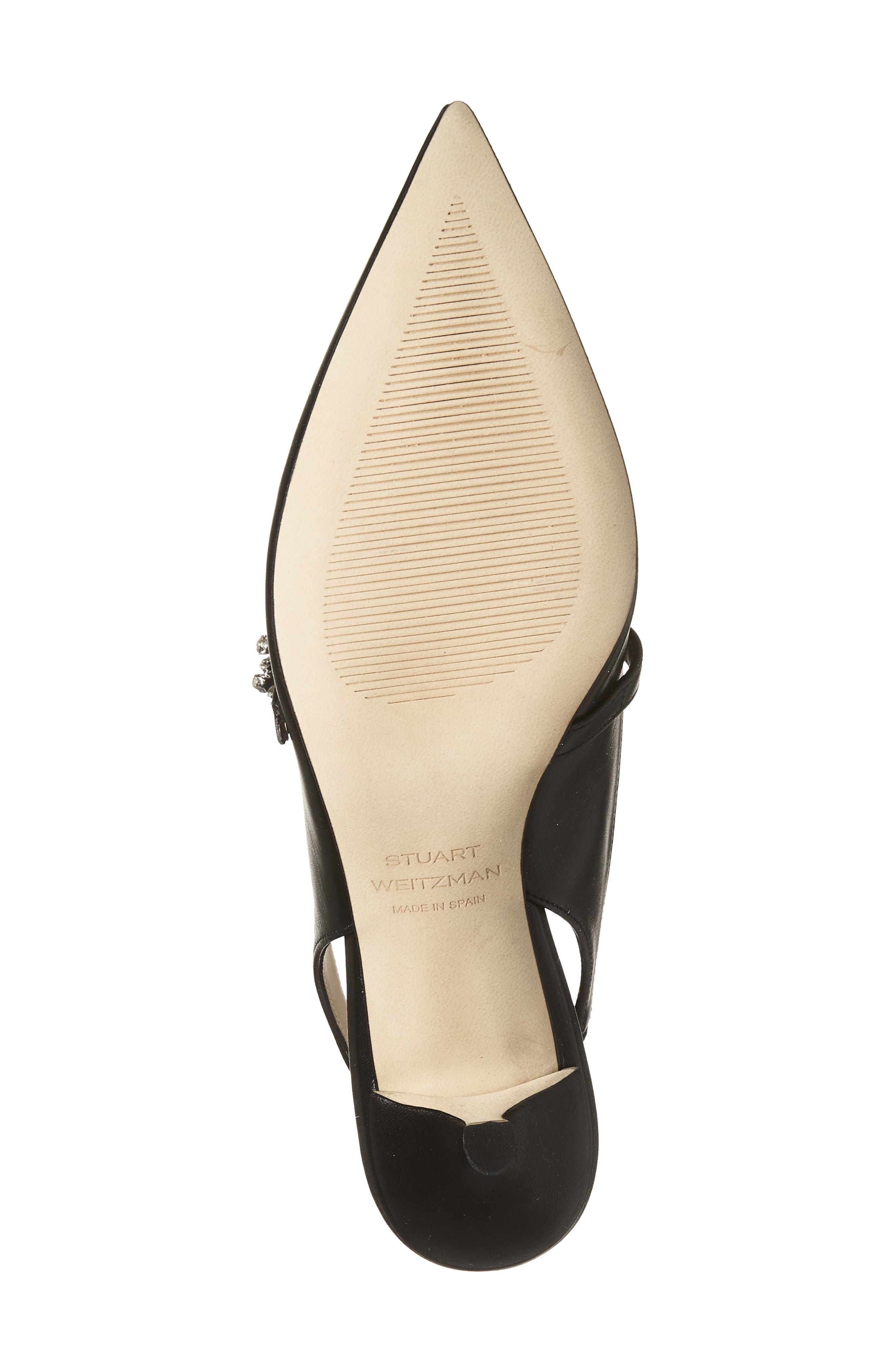 Stuart Weitzman Aura May Jane Kitten Heel Slingback Pump, Alternate, color, Black