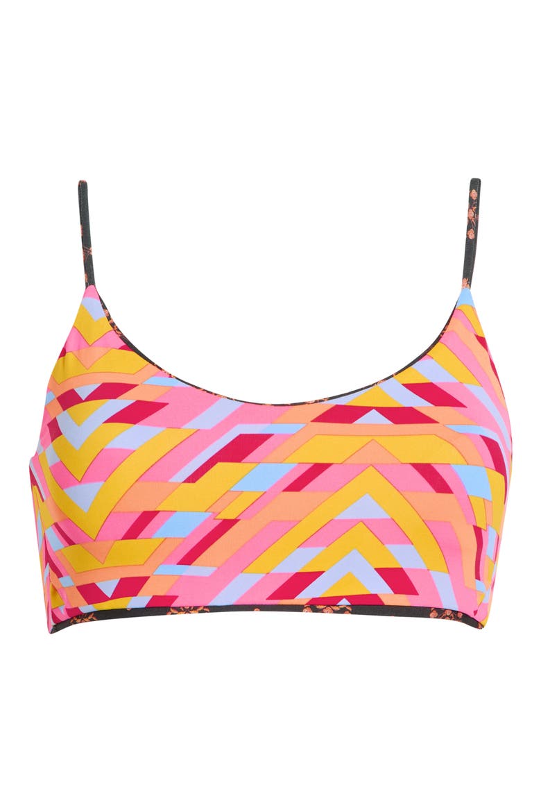 Ceci Reversible Bralette Bikini Top, Alternate, color, BLACK