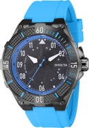 INVICTA Aviator Quartz Silicone Strap Watch, 50mm