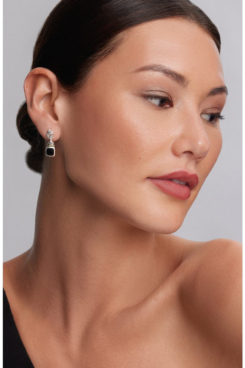 Rittenhouse Square Semiprecious Stone Drop Earrings, Alternate, color, BLACK ONYX