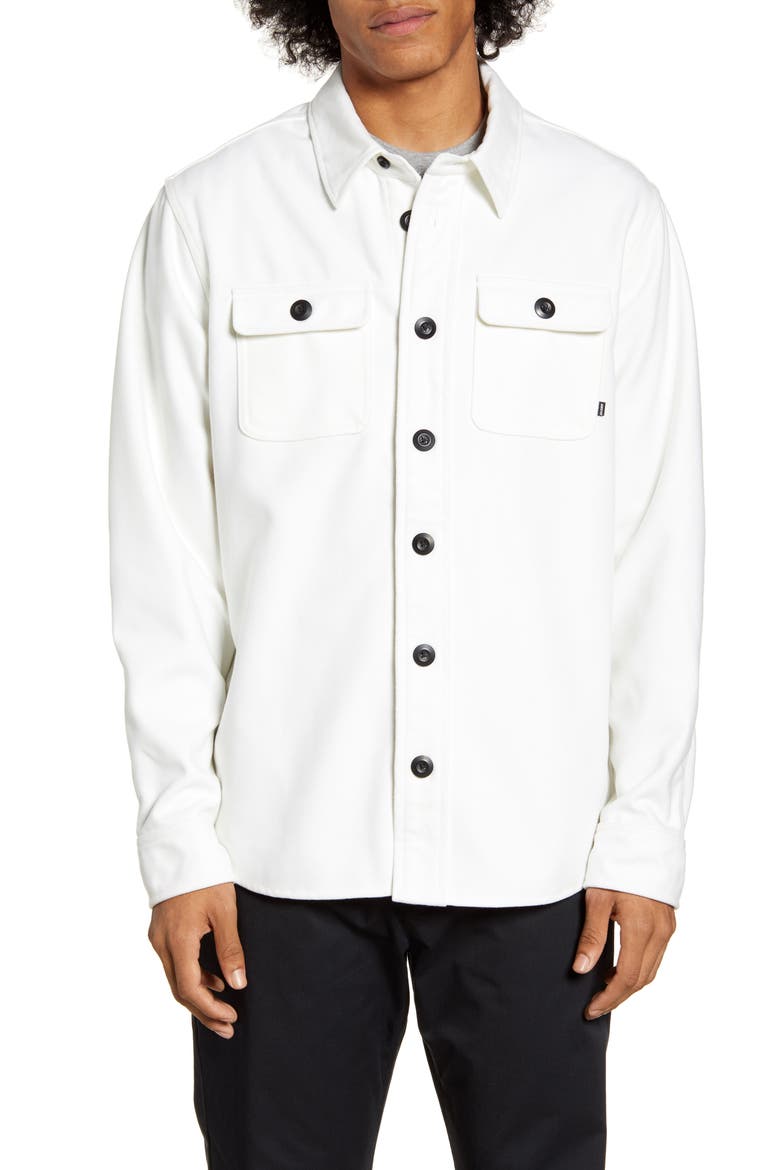 Button Down Shirt Jacket, Alternate, color, SAIL