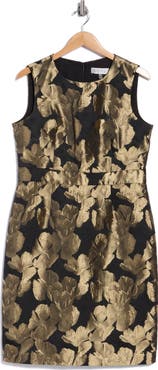 KASPER Floral Waistband Sheath Dress