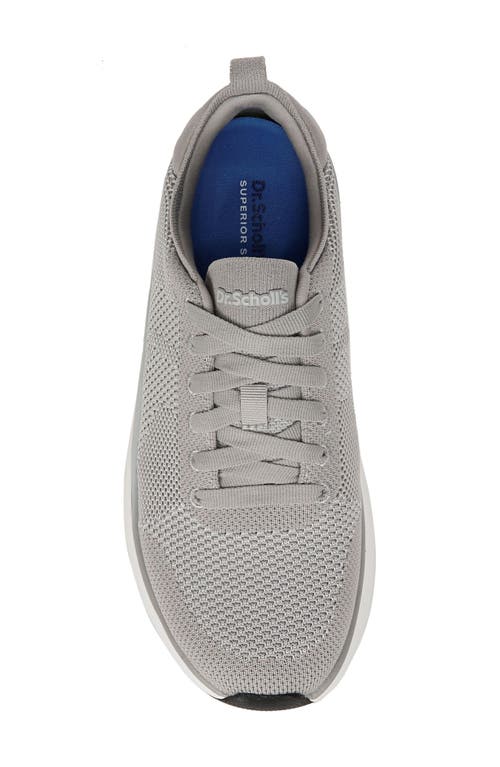 Shop Dr. Scholl's Feel Support Knit Lace-up Sneaker (women) In Light Grey