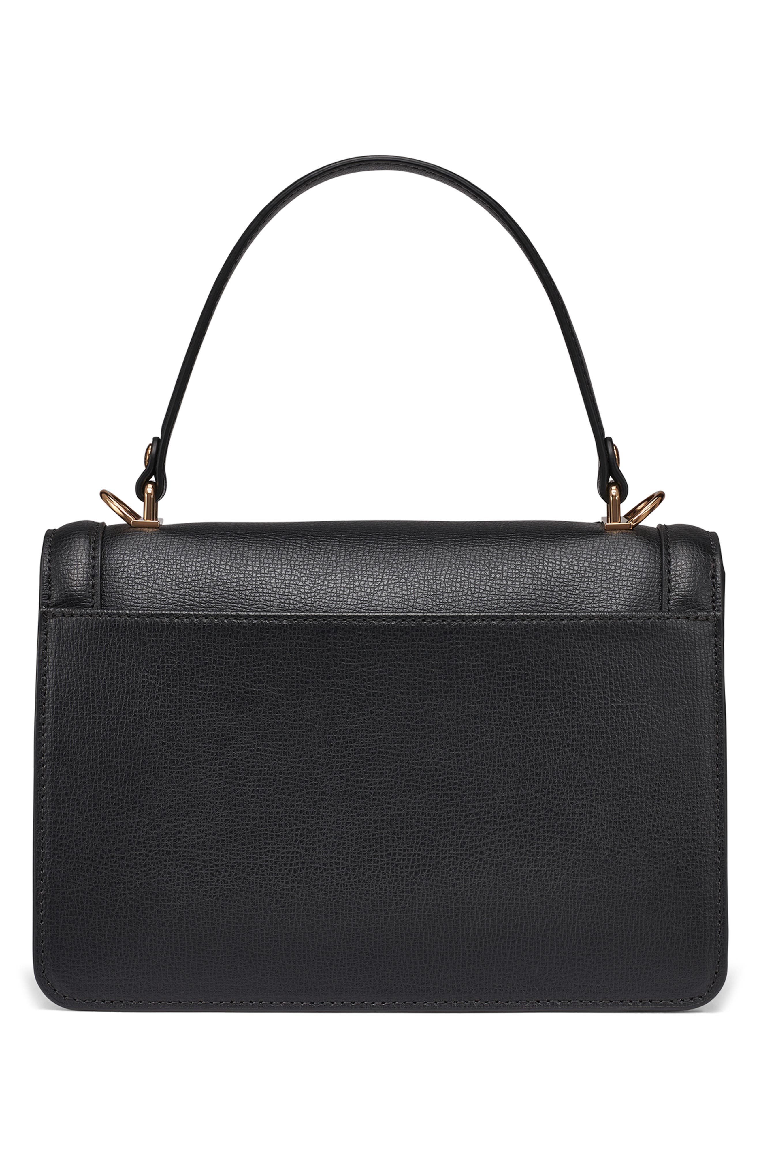 KARL LAGERFELD PARIS Simone Flap Crossbody Bag, Alternate, color, Black/ Gold