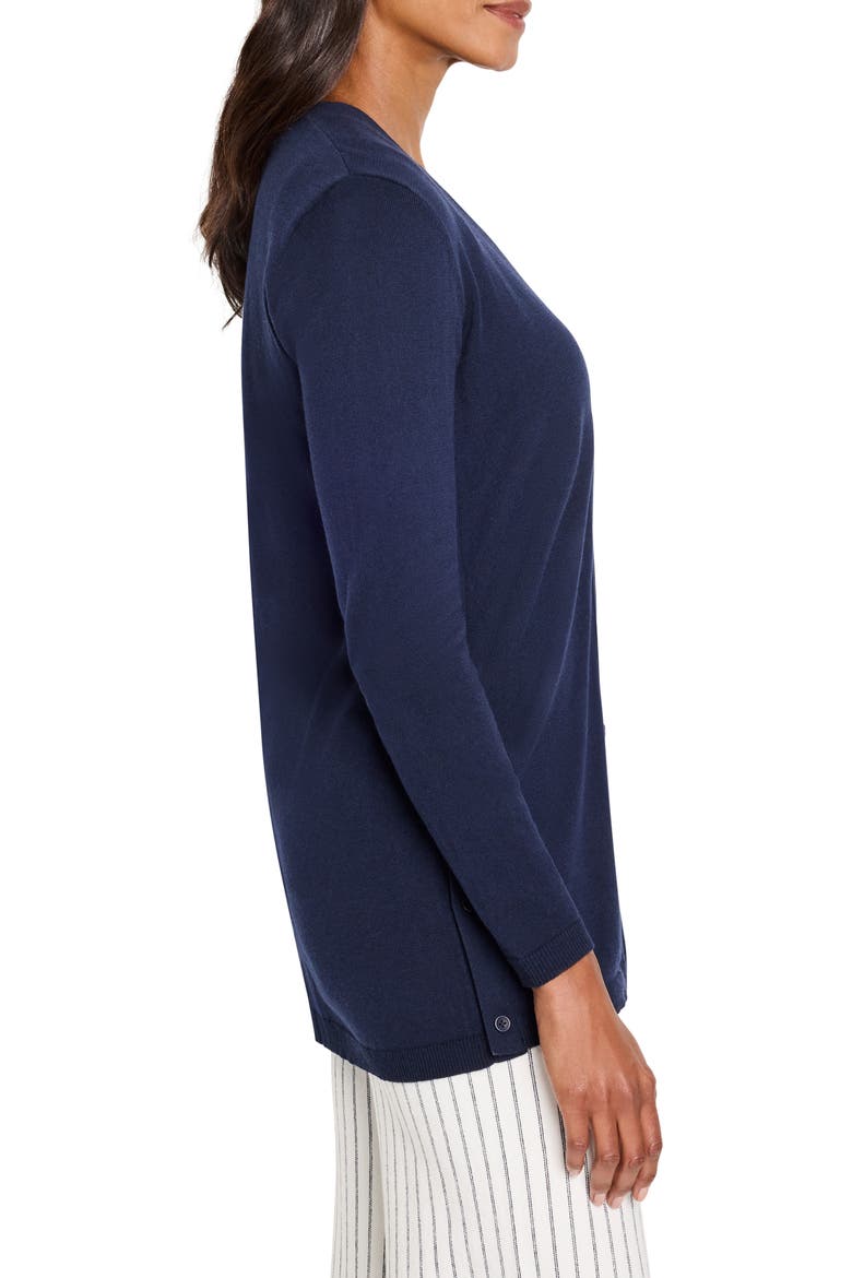 Destination Side Button Cardigan, Alternate, color, DARK INDIGO