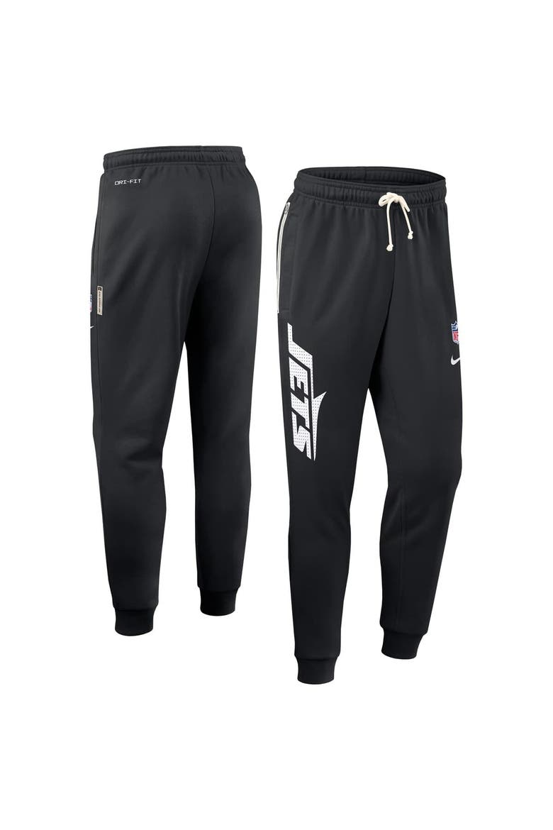 Men's Nike Black New York Jets Sideline Standard Issue Ground Game Dri-FIT Taper Pants, Alternate, color, Black