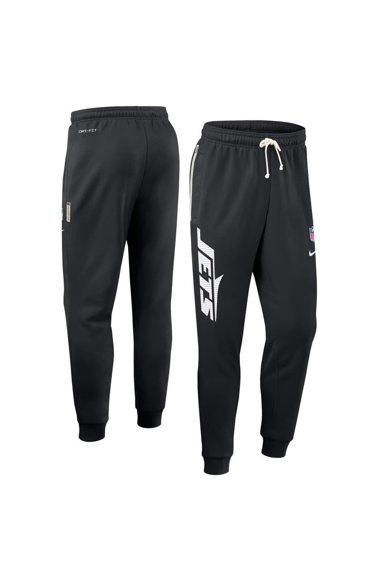 Nike Men's Nike Black New York Jets Sideline Standard Issue Ground Game Dri-FIT Taper Pants, Alternate, color, Black
