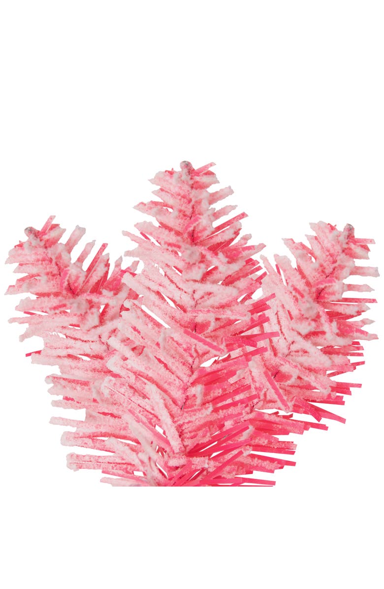 Northlight Pre-lit Flocked Artificial Christmas Garland - 9' x 12" - Pink - Clear Lights, Alternate, color, Pink