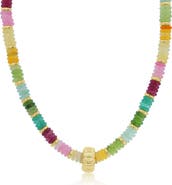 The Lovery Fine Jewelry Rainbow Bead Rondel Necklace