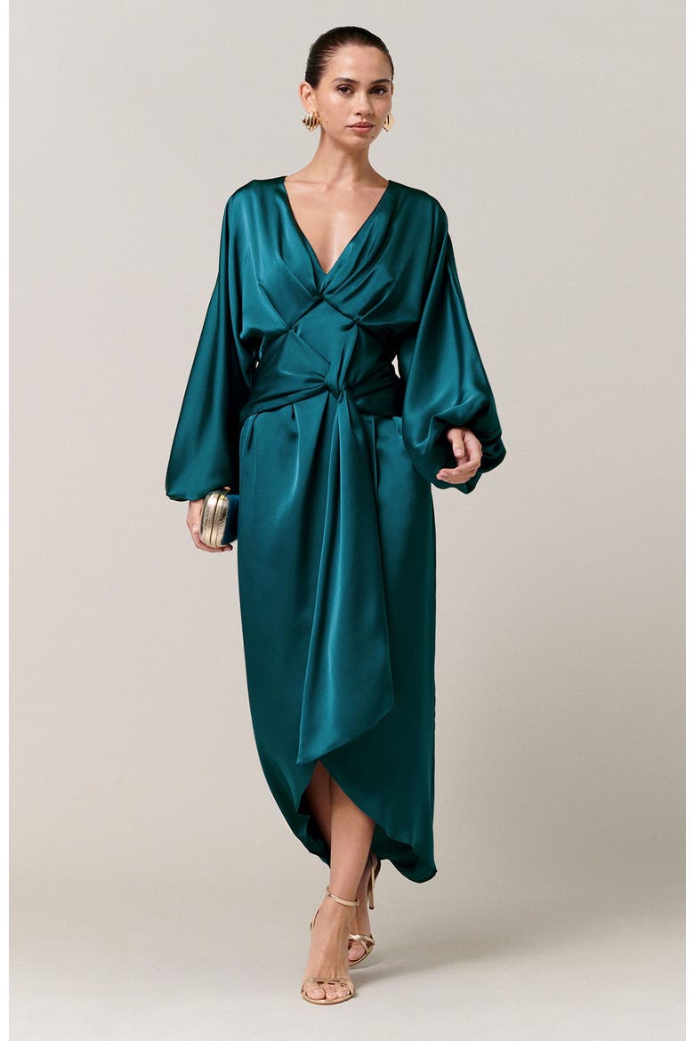 Irena Midi Dress, Main, color, Emerald