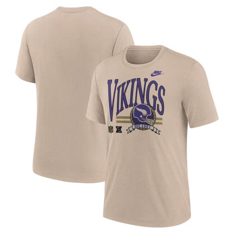 Men's Nike Sand Minnesota Vikings Rewind Tri-Blend T-Shirt